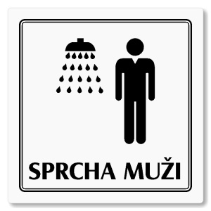 Sprcha muži, 148x148mm, bílá, Utah